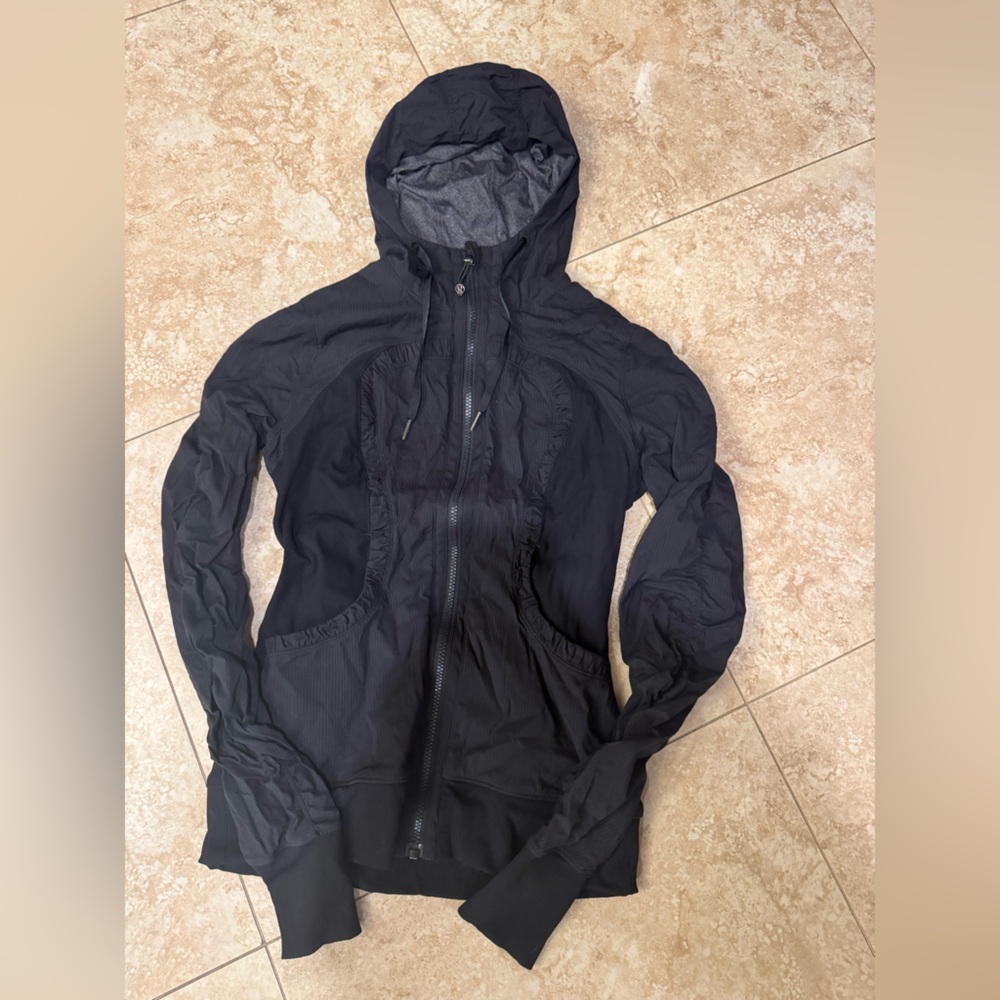 Black Lululemon Jacket with hoodie